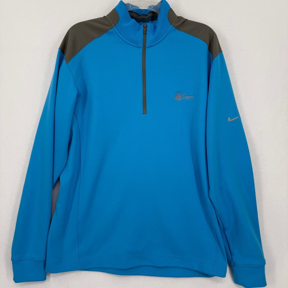 Nike Golf Tour Performance‎ Dri-FIT 1/4 Zip Pullover Blue Gray 585777-438 Mens M